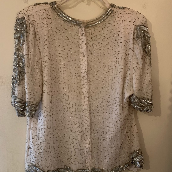 COPY - Vintage Beaded Evening Blouse - Picture 4 of 4